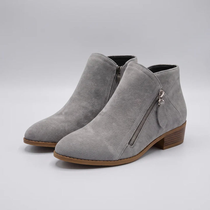 Alondra |  Supportive and Elegant Style Ankle Boots with Zipper