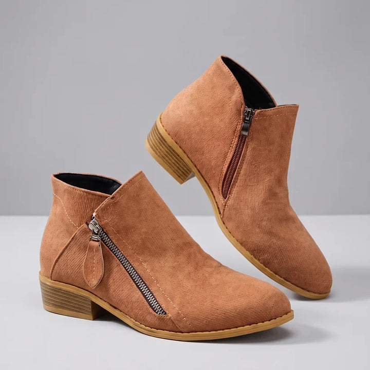 Alondra |  Supportive and Elegant Style Ankle Boots with Zipper