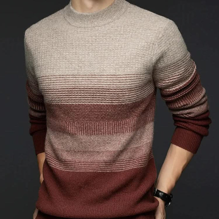 Mason | Smooth Gradient Texture Wool Knit Sweater