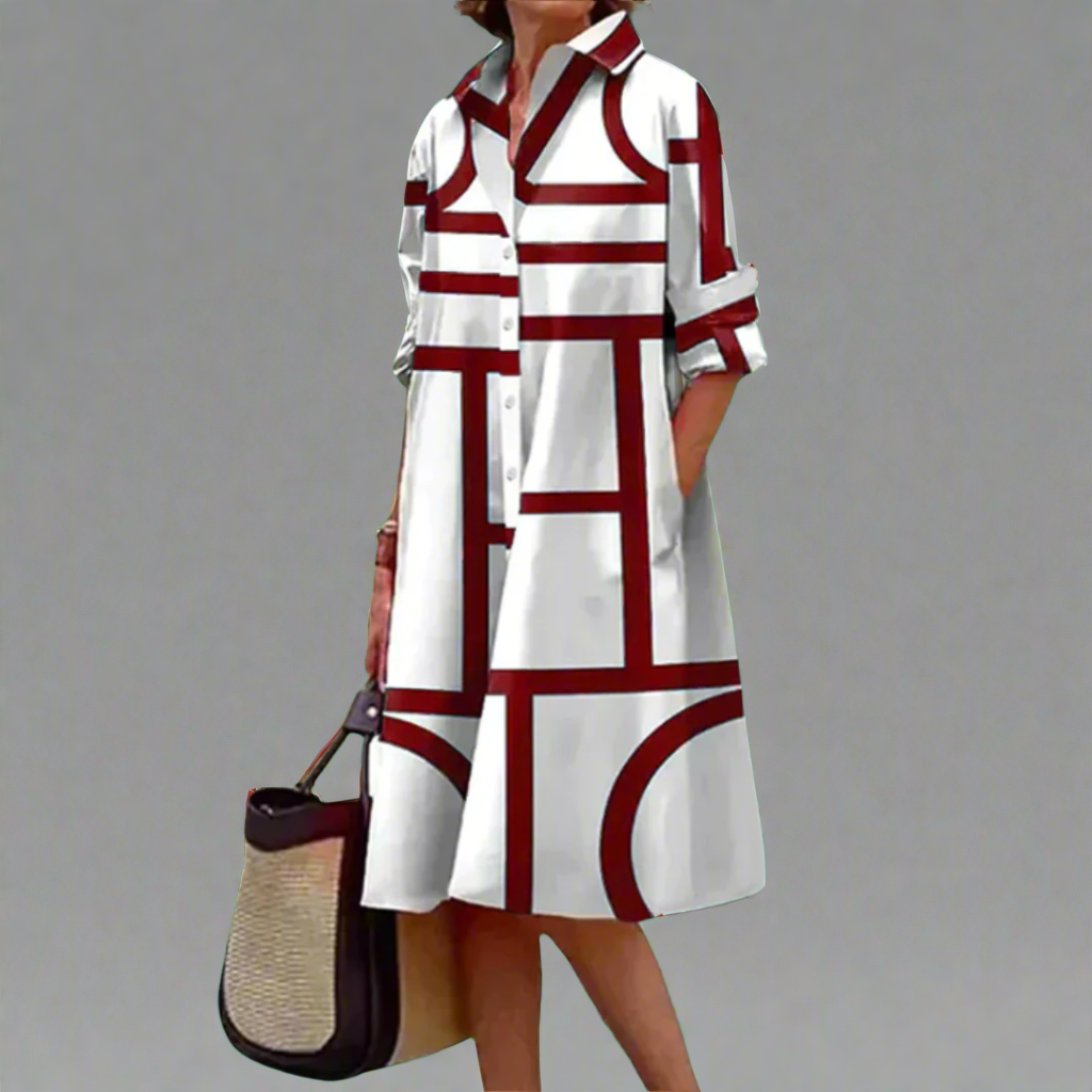 AZALIAH – LUXE MIDI DRESS WITH ELEGANT DESIGN