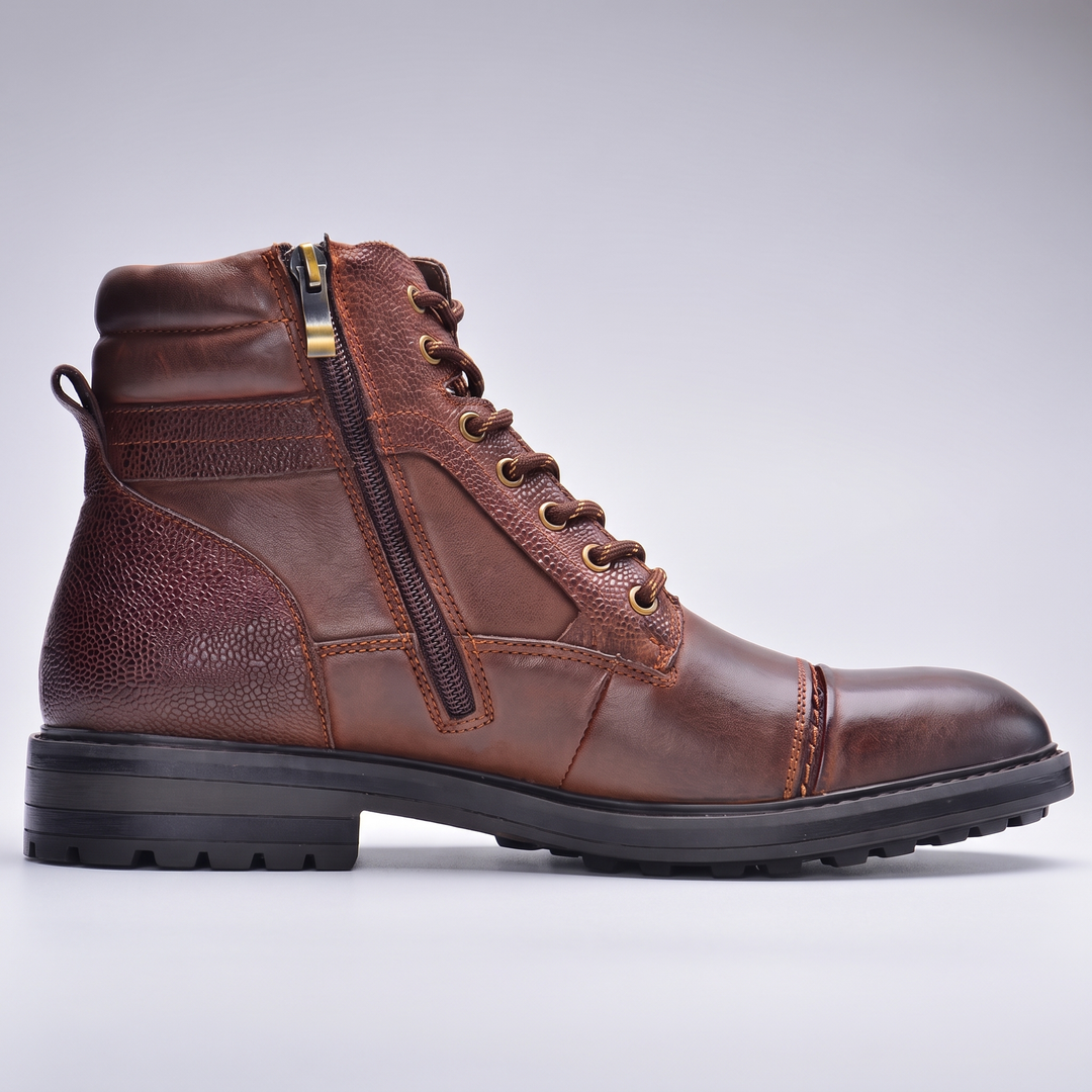 Lucas | Rugged Style Leather Ankle Boots