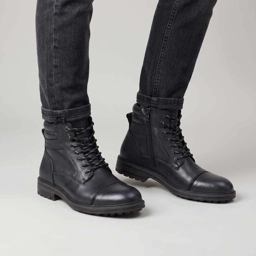 Lucas | Rugged Style Leather Ankle Boots