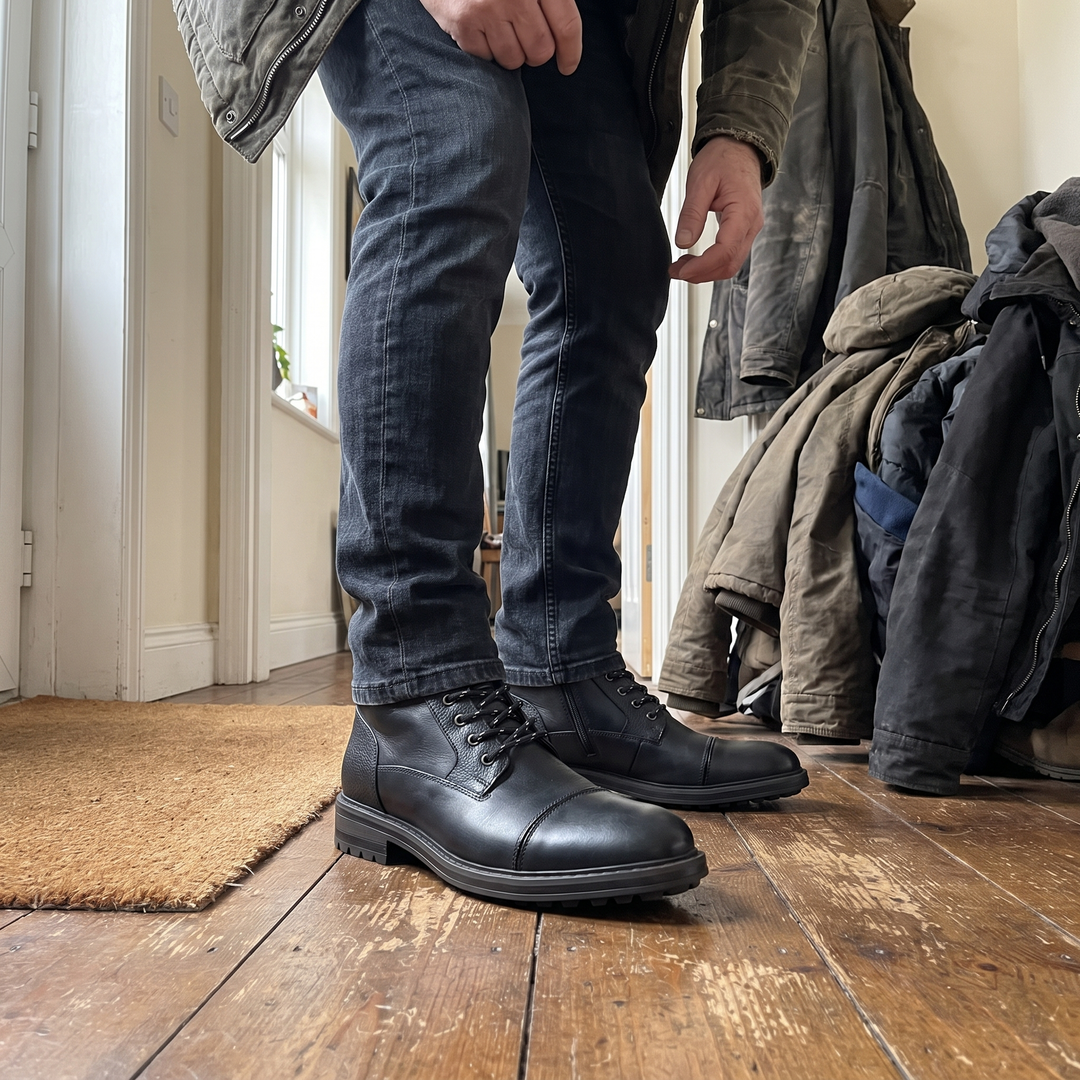 Lucas | Rugged Style Leather Ankle Boots