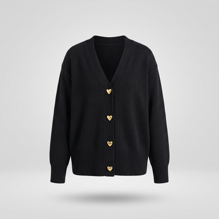 Everly | Comfortable Knit Cardigan with Charming Heart Buttons