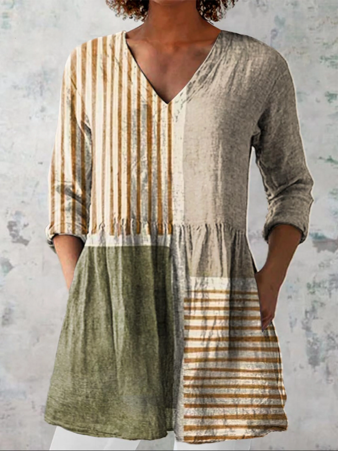 Halley - Long V-Neck Shirt