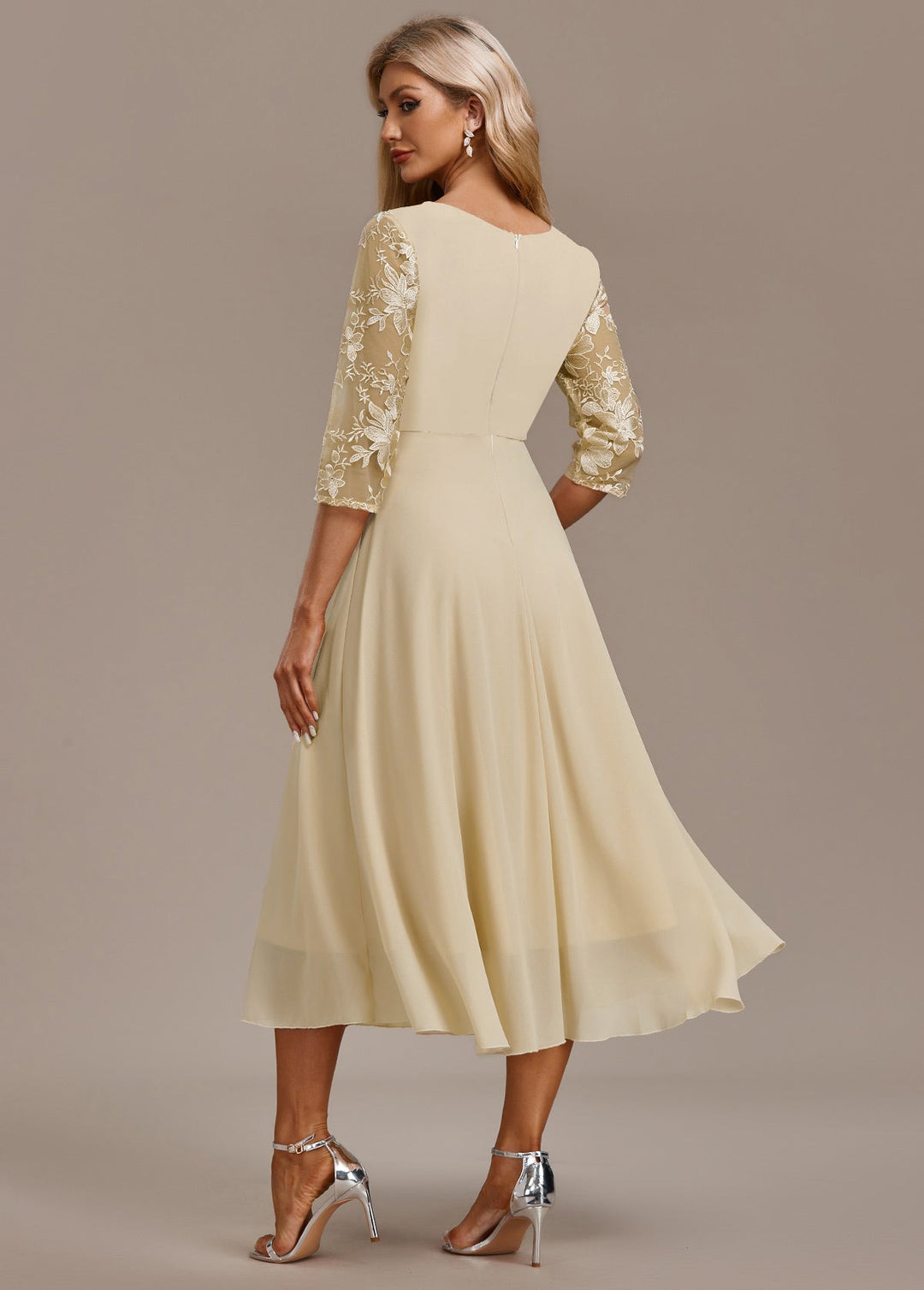 CYRADEL – SLEEVE ROUND NECK DRESS