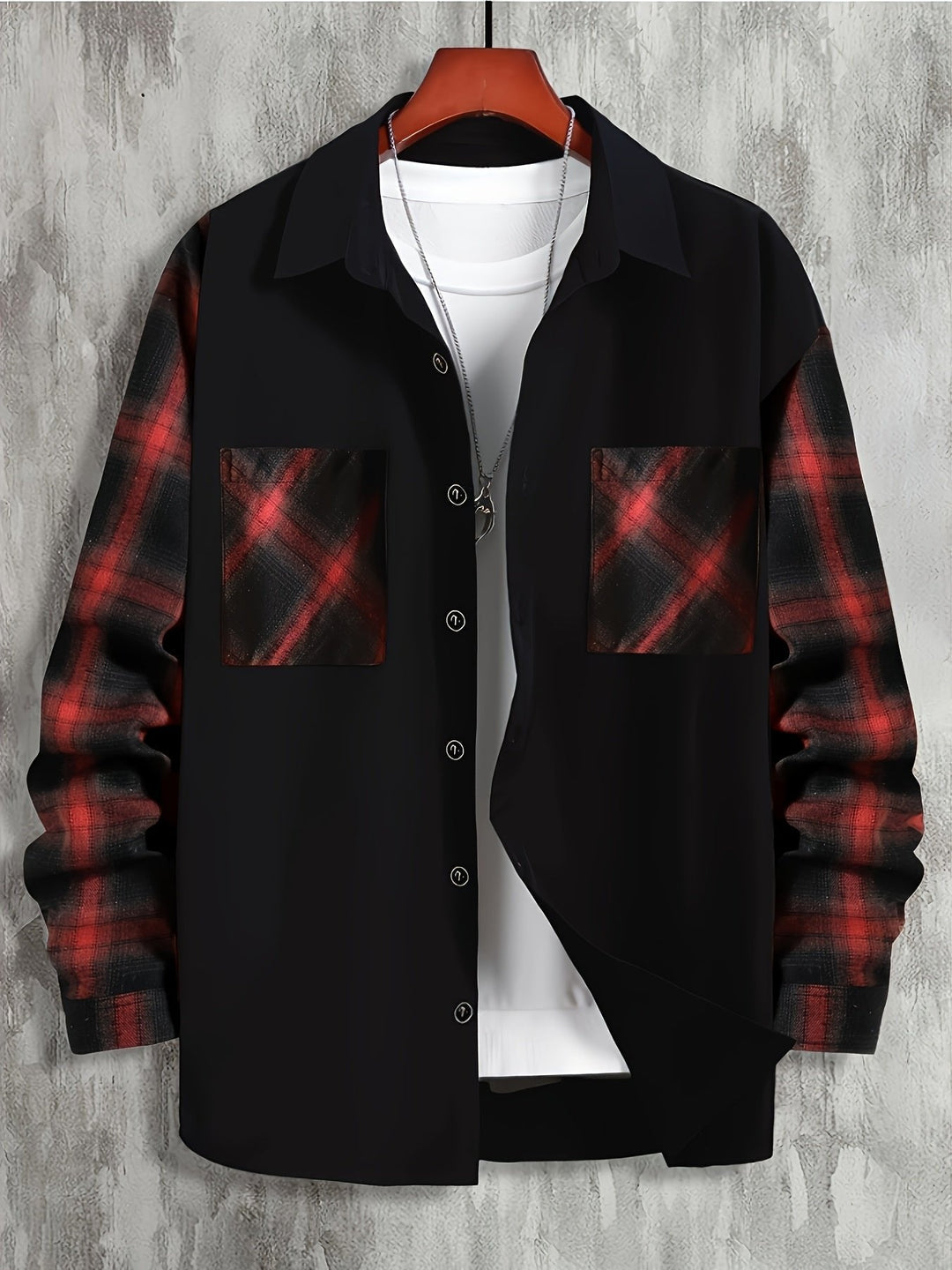 Matias | Modern Colour-Block Pocket Lumberjack