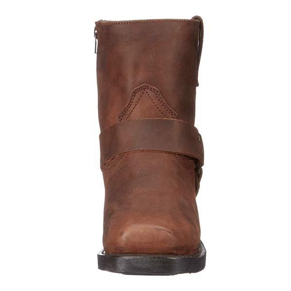 Madelyn | Women's Mid-Cut Leather Biker Boots with Harness Detail