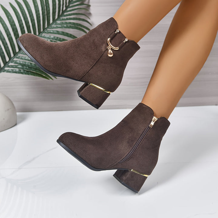 Ariella | Chic Brown Suede Chelsea Ankle Boots