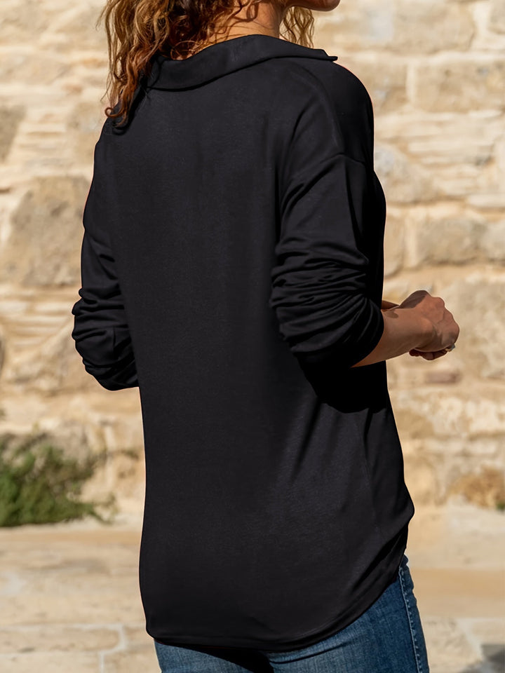 Lara - Zip Collar Knit Sweater