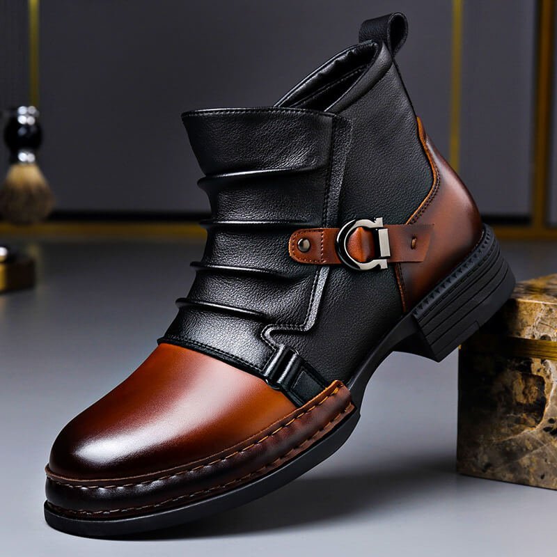 Andrew | Hand-Crafted Vintage Style Genuine Leather Boots