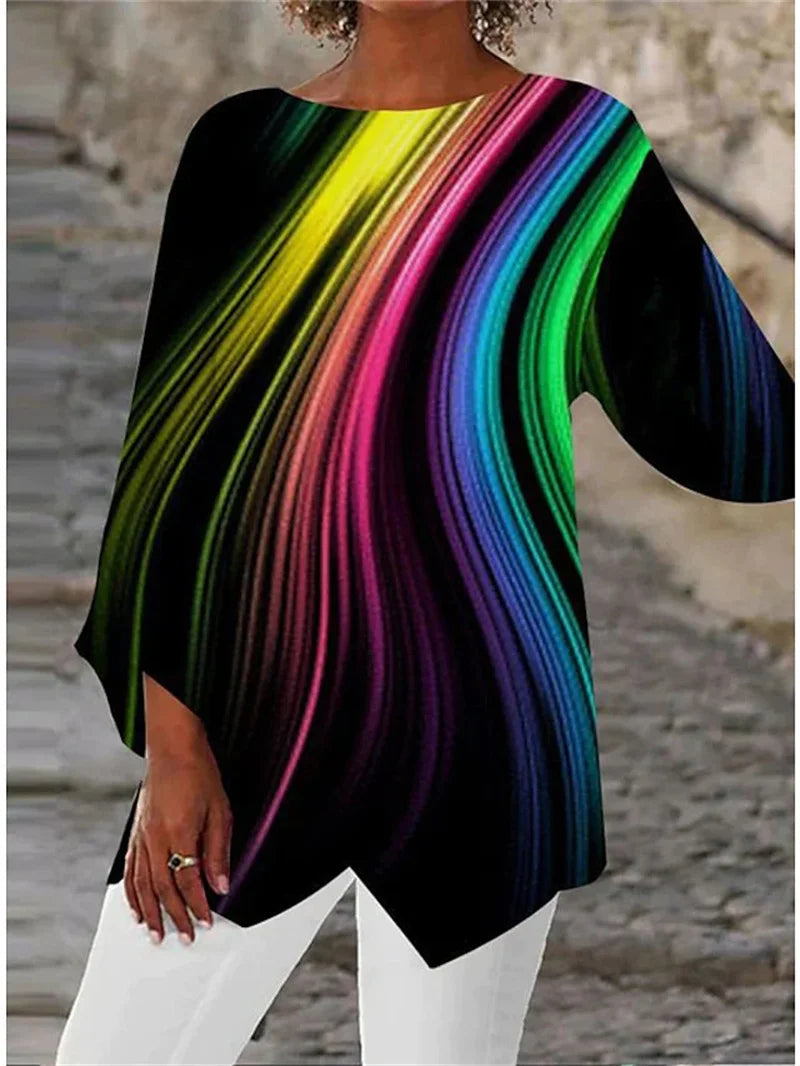 LYSENDRAE – ROUND NECK & LONG SLEEVE PRINTED SHIRT