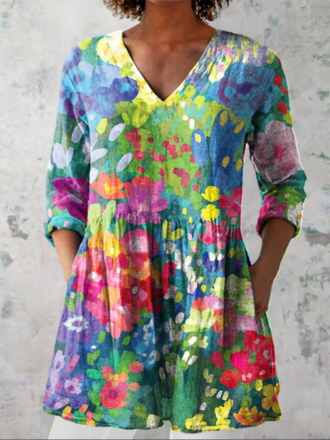 Cali - Long V-Neck Shirt