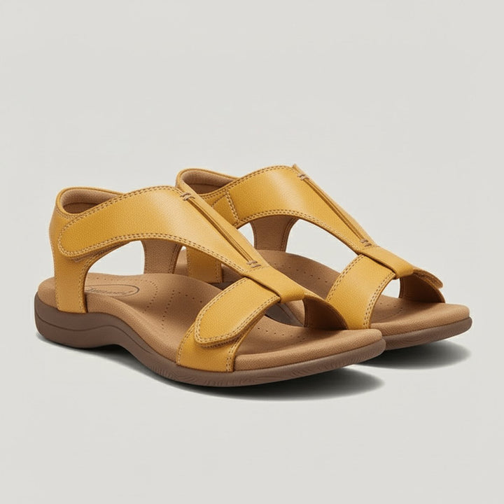 Liora | Comfortable T-Strap Velcro Open-Toe Orthopedic Sandals