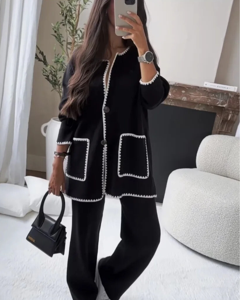 ZIREYA – CONTRAST TRIM ENSEMBLE SET