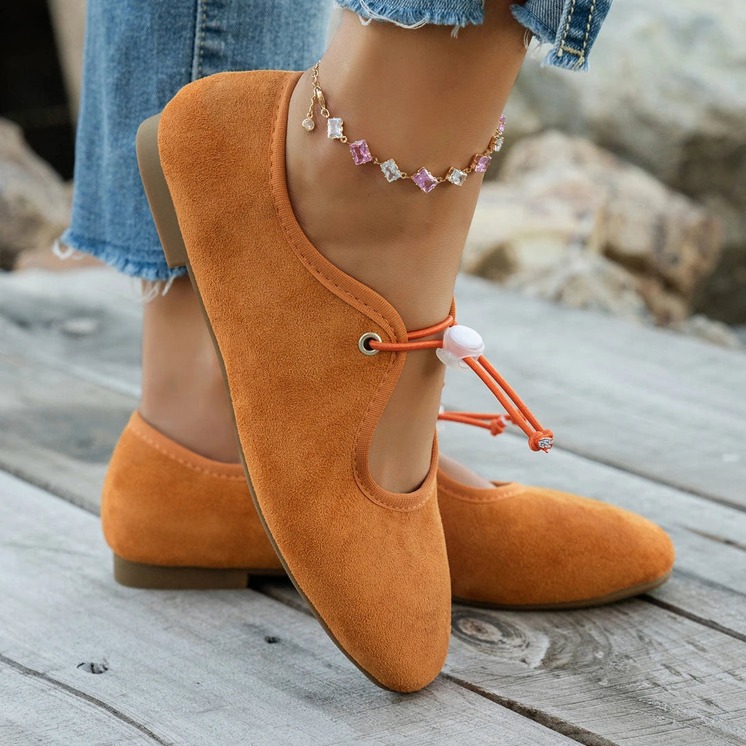 Amelia | Suede Lace-Up Mary Jane Loafer