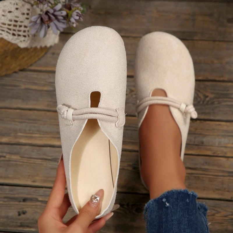 Isabella | Deep Cut Suede Round Toe Casual Loafer