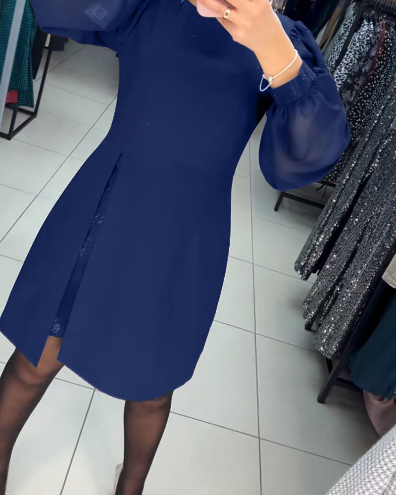 Elegant Solid Color Dress