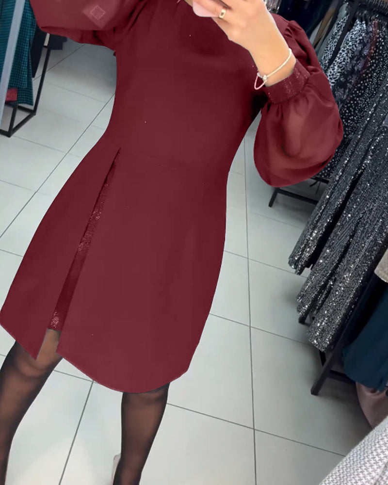 Elegant Solid Color Dress