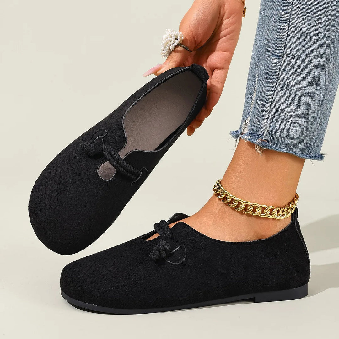 Adeline | Retro Round Toe Shallow Loafers