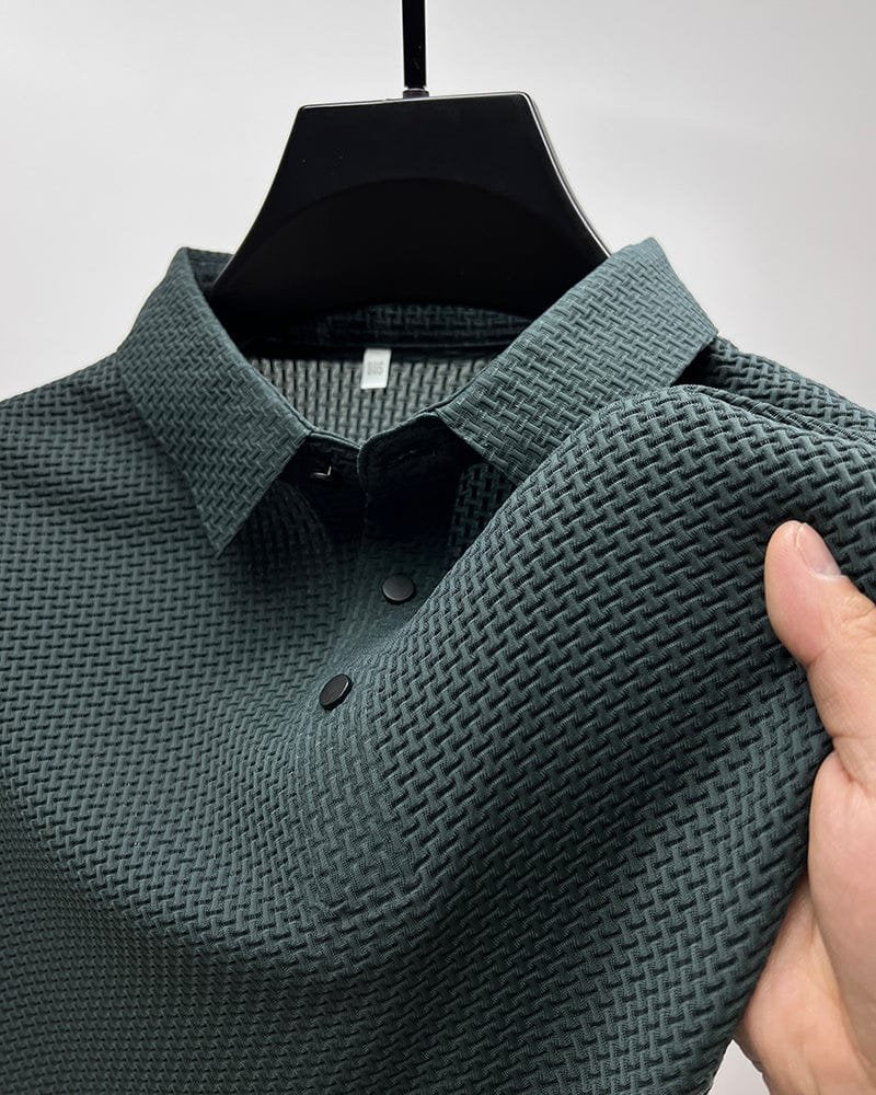 Michael | Breathable Mesh Button-Up Polo Shirt