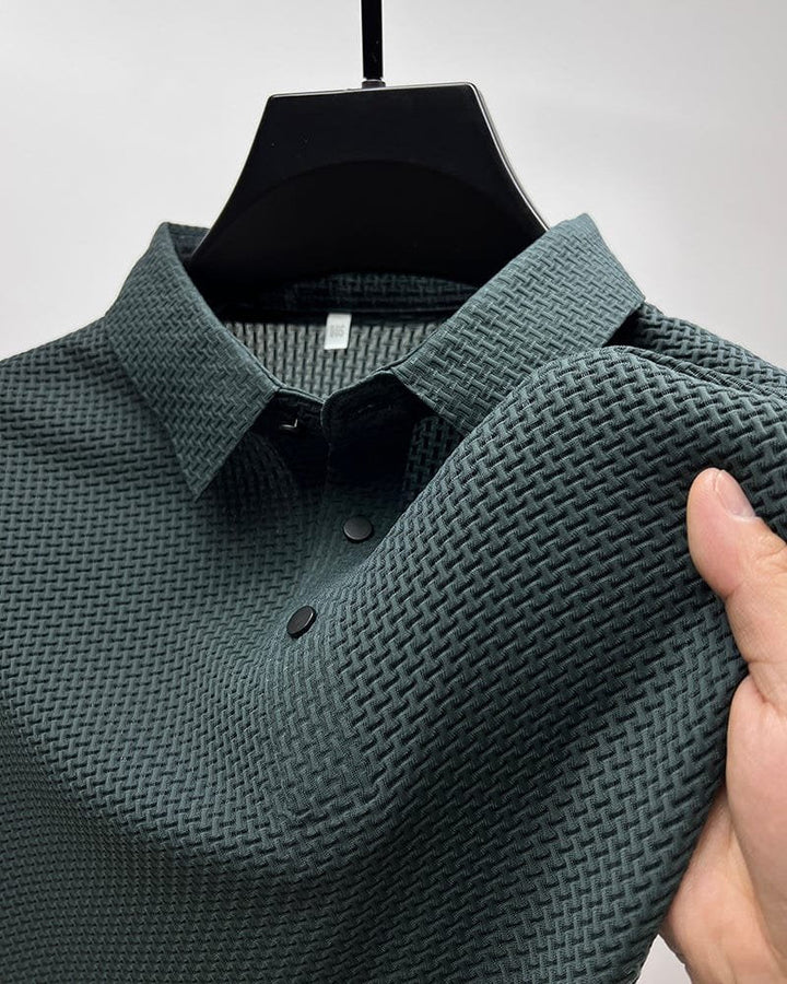 Michael | Breathable Mesh Button-Up Polo Shirt