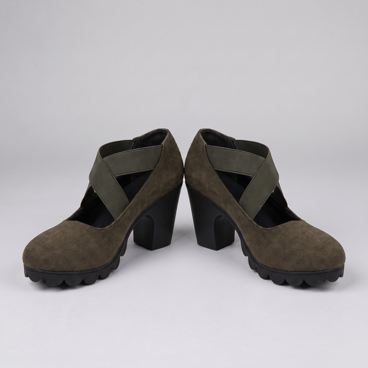 Evelina | Classic Mary Jane Style Block Heel Shoes
