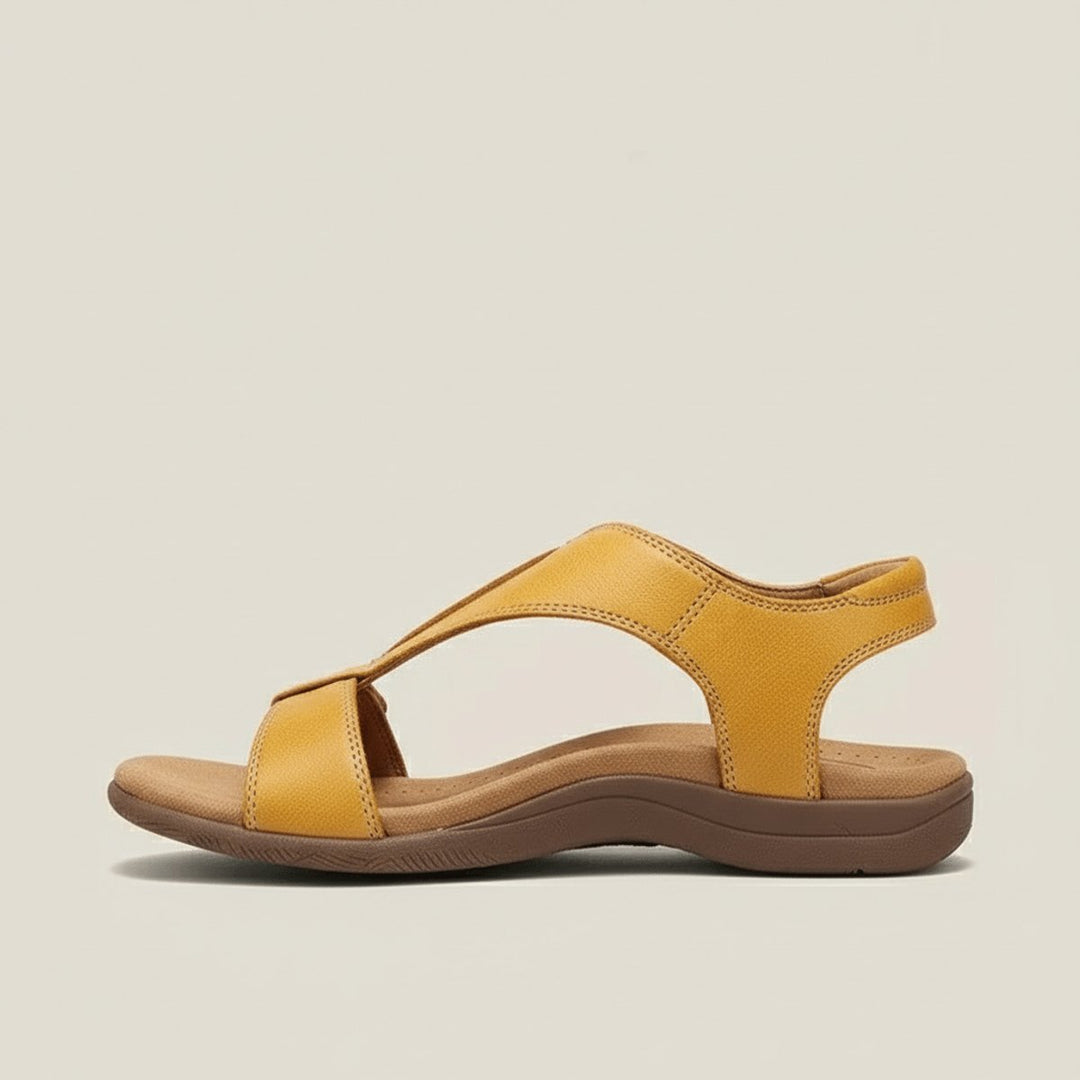 Liora | Comfortable T-Strap Velcro Open-Toe Orthopedic Sandals