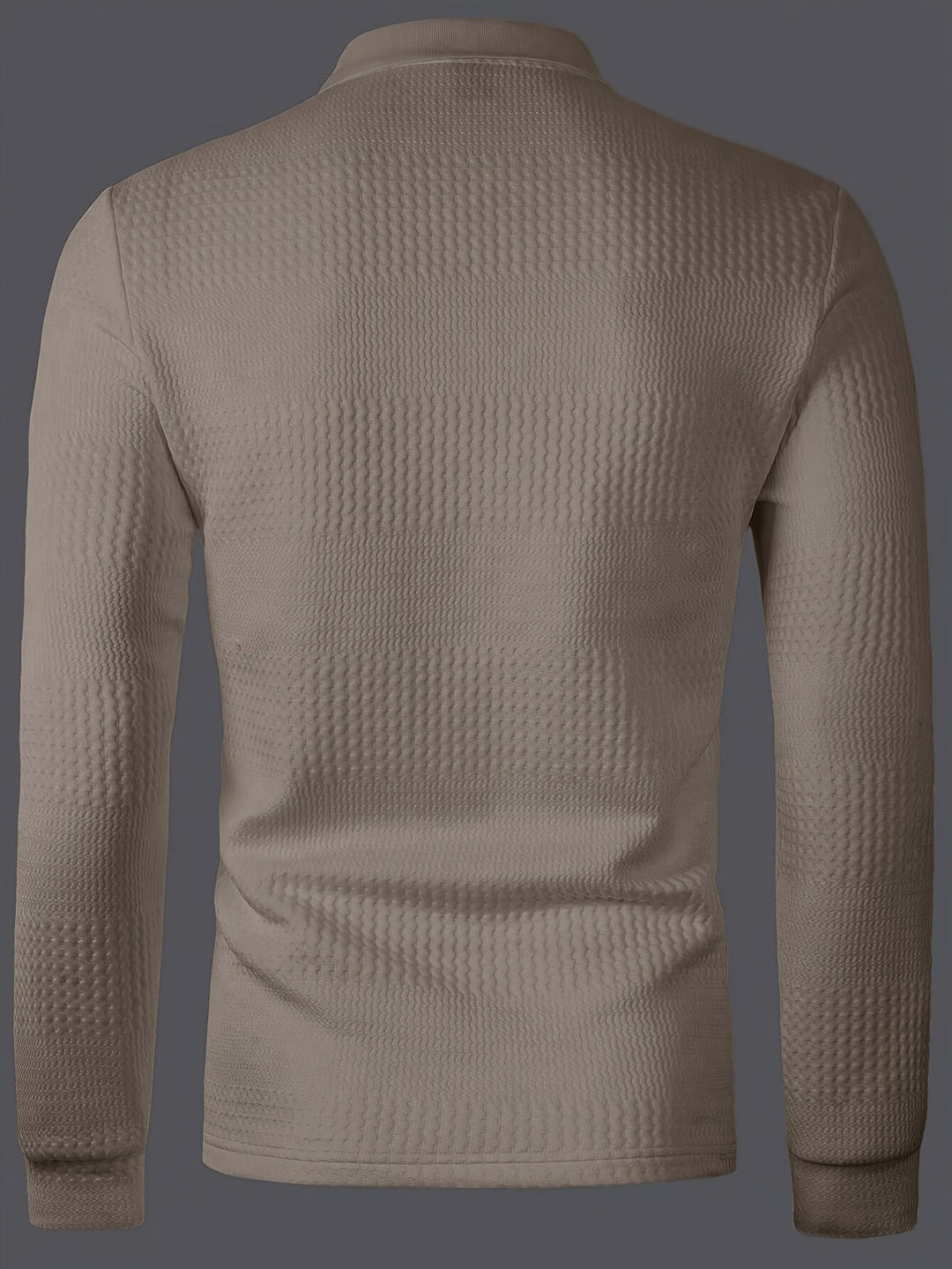 Calvin | Textured Long-Sleeve Polo Shirt