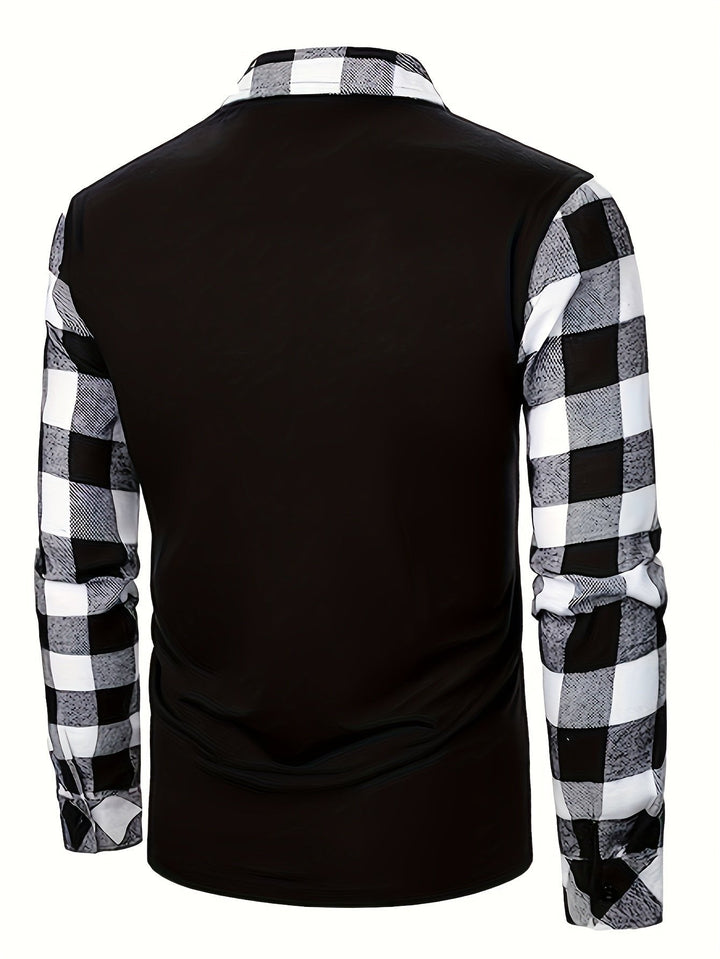 Adrian | Refined Half-Zip Contrast Lumberjack