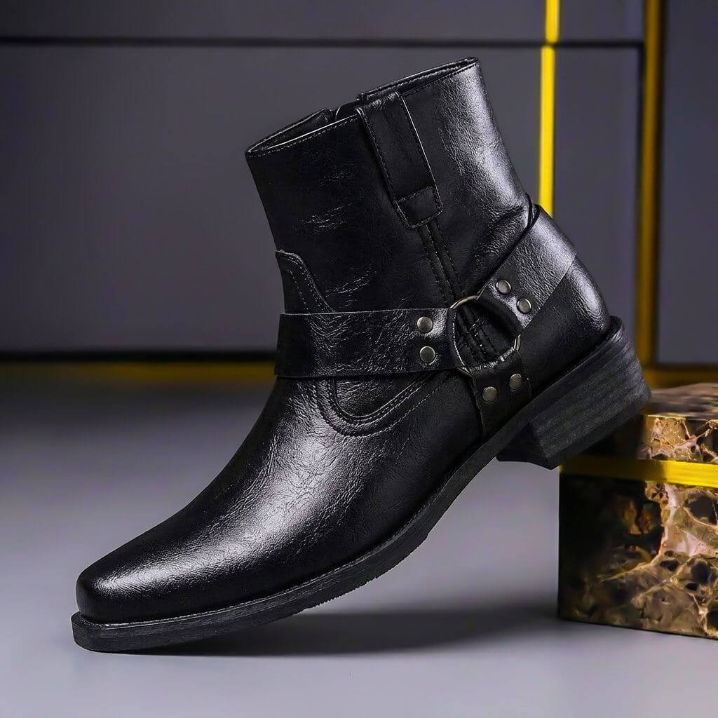 Adrian | Vintage Style Genuine Leather Boots