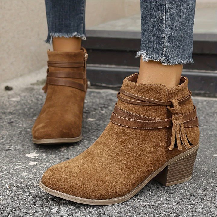 Miriam | Refined And Versatile Tassel Ankle Boots