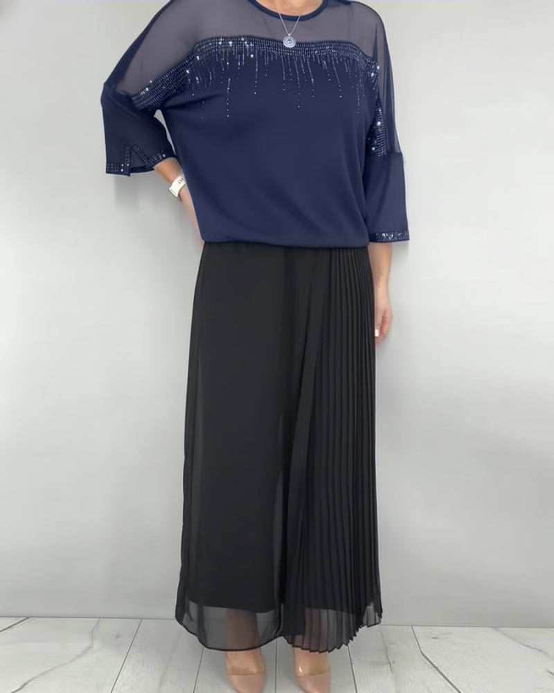 Mesh Split Loose Blouse