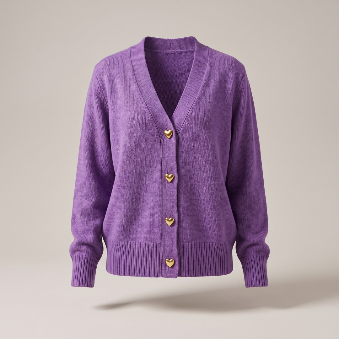Everly | Comfortable Knit Cardigan with Charming Heart Buttons