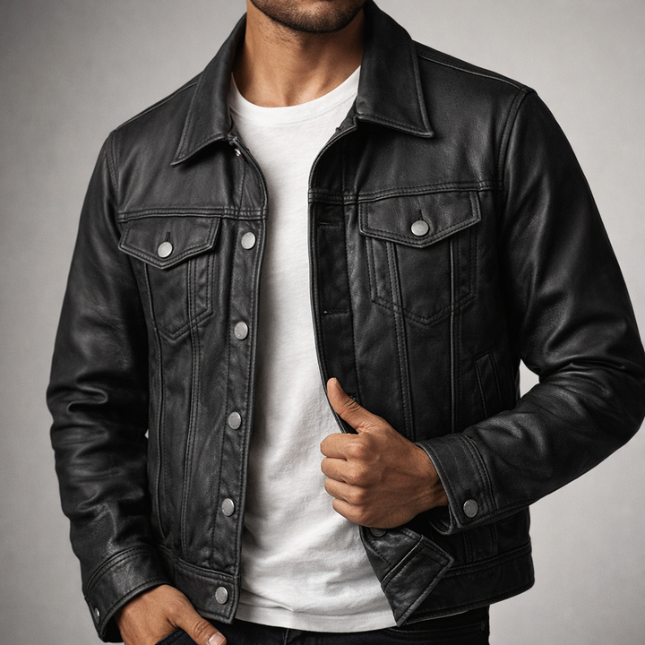 Laxon | Rugged Style Leather Jacket