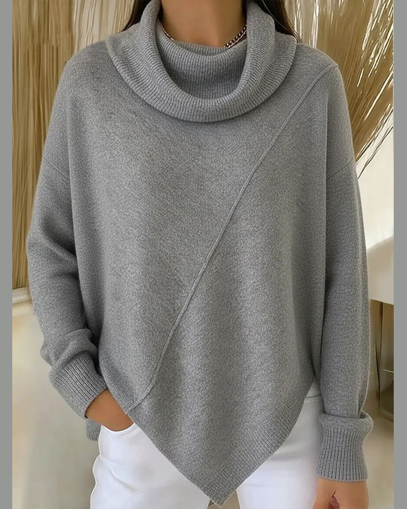 Asymmetric Neck Sweater