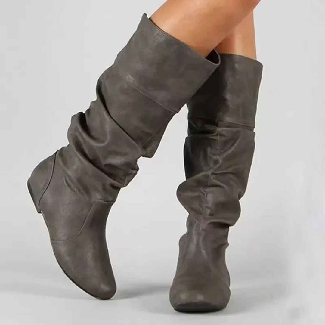 Amelia | Chic Mid-Calf Cowboy Boots with Western Stitching