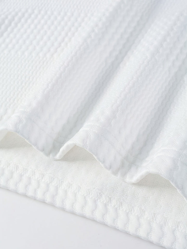 Calvin | Textured Long-Sleeve Polo Shirt