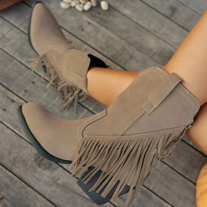 Gabriela | Stylish And Comfortable Fringe Cowboy Boots