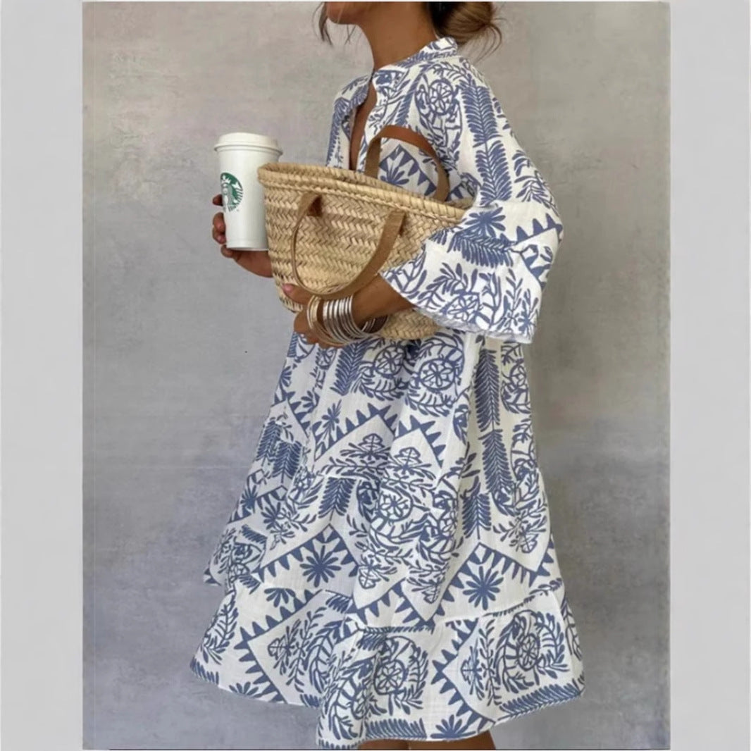 Juliette | Women's Floral Print Relaxed Tunic Dress