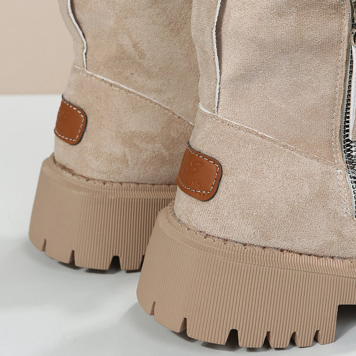 Valeria | Chic Fleece-Lined Suede Winter Ankle Boots