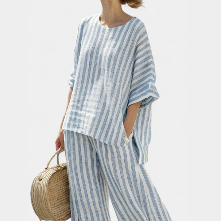 Aylin | Lightweight Striped Design Two-Piece Set