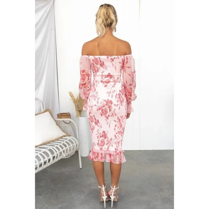 THESARIA – ROMANTIC OFF-SHOULDER TUBE DRESS