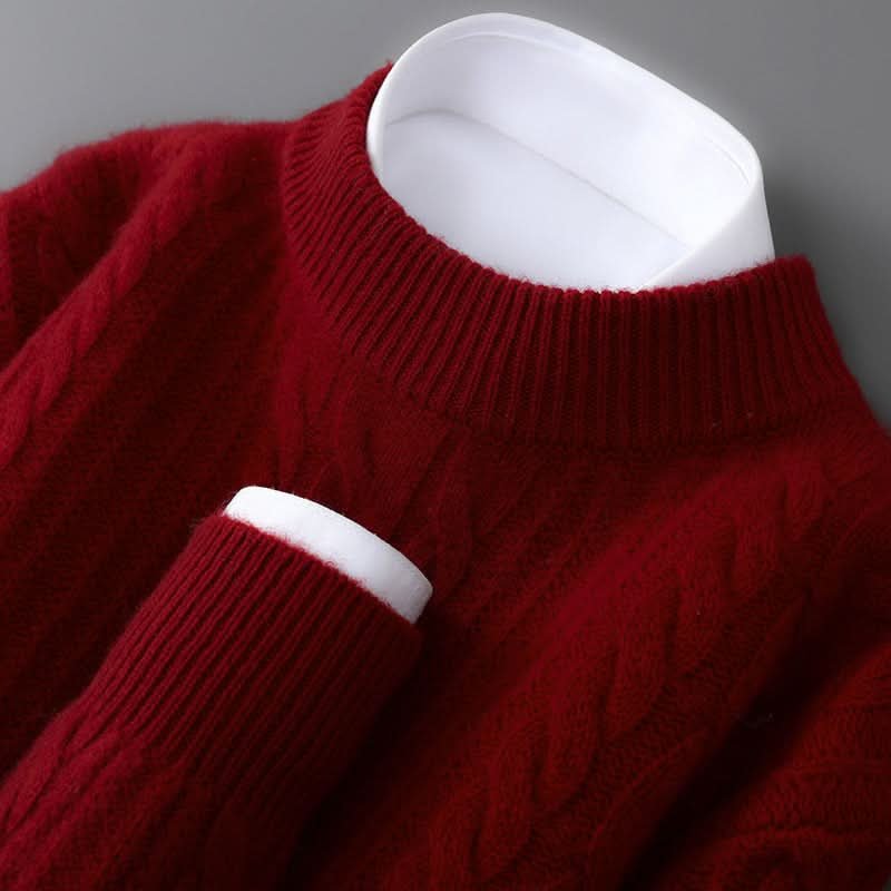 Weston | Lightweight Cable Style Cashmere Knit Sweater