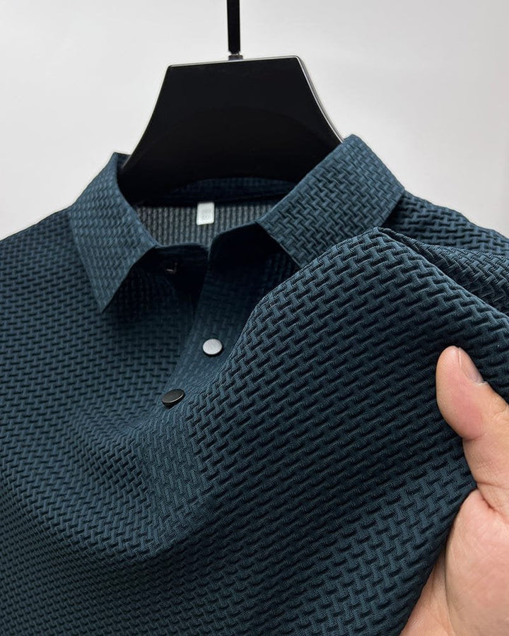Michael | Breathable Mesh Button-Up Polo Shirt