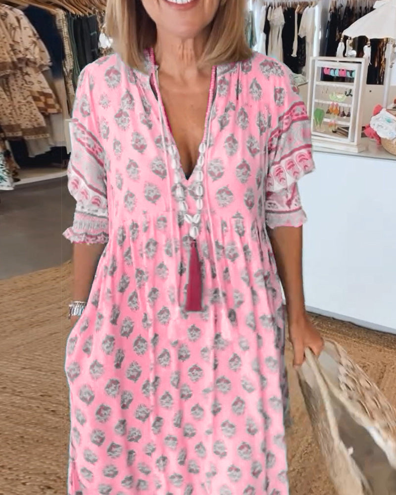 AVALISSEA – WHISPERING BOHO MIDI DRESS