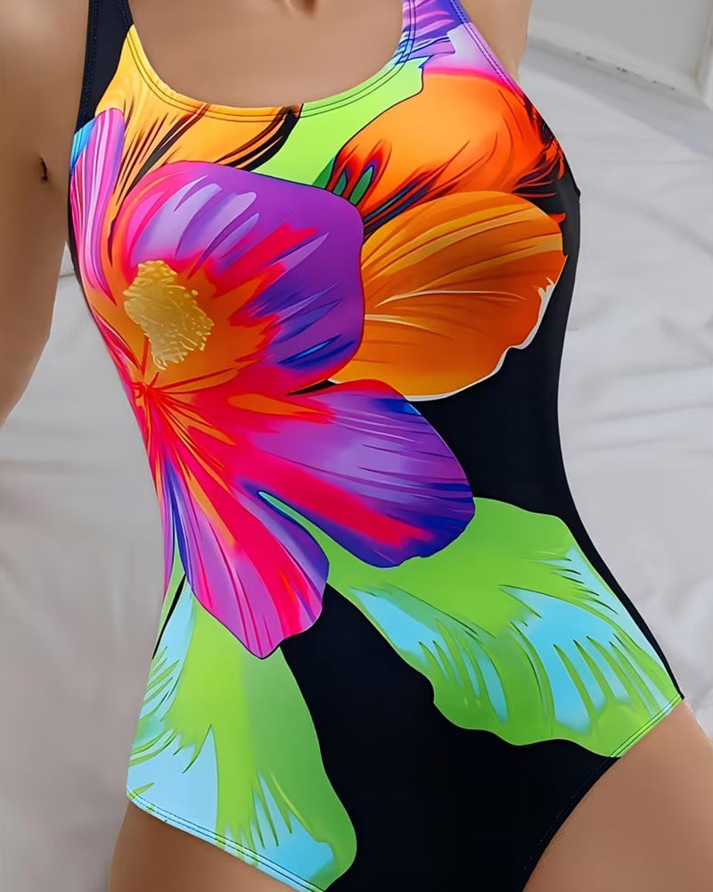 Comfortable Printed One Piece Swimsuit