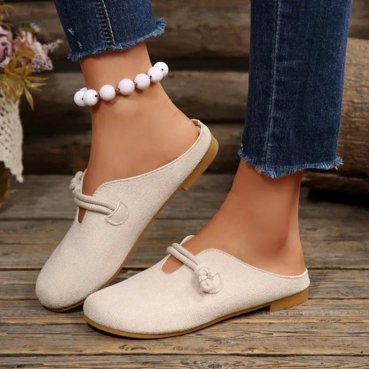 Isabella | Deep Cut Suede Round Toe Casual Loafer
