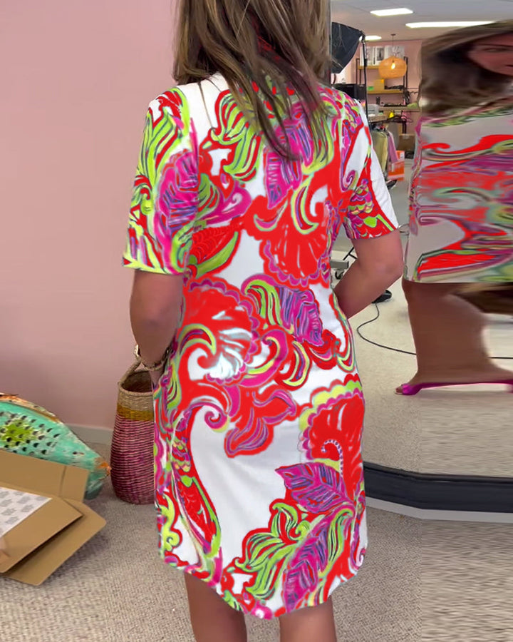 Slim Fit Printed Dress