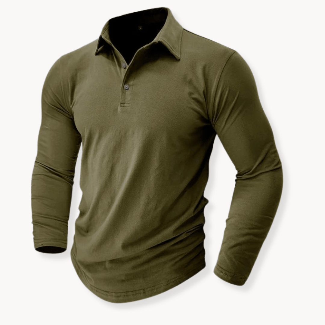Lorenzo | Casual Long Sleeve Collared Polo Shirt